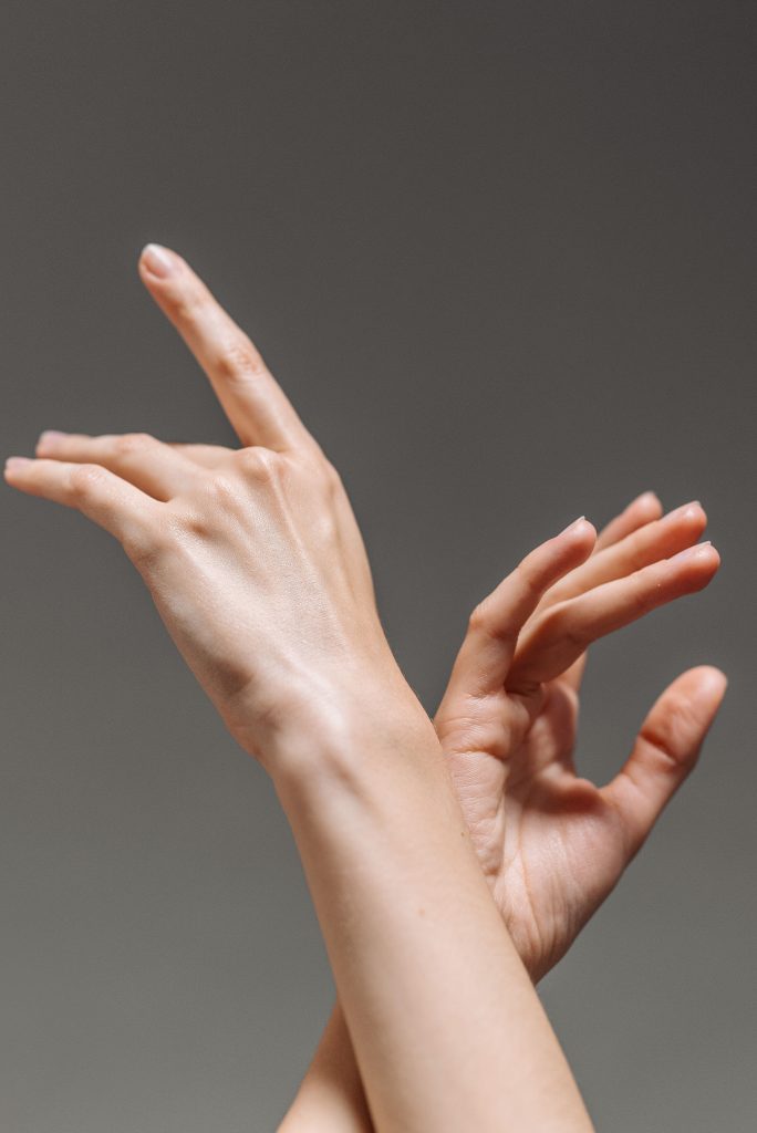 Nails women in the air